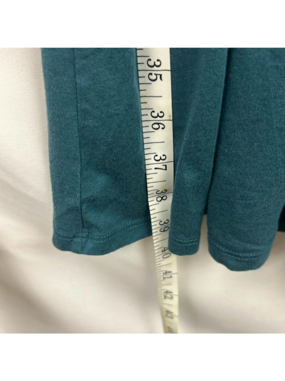 Garnet Hill Blouson Boatneck Knit Dress Women's Medium Teal Blue Organic Cotton - Picture 8 of 16